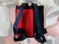 Preview: Upcycling Rucksack aus alten roten Feuerwehrschläuchen und LKW-Plane und Autogurten